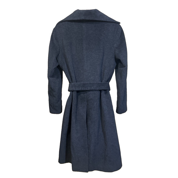 Calvin Klein Tench Overcoat Charcoal Gray Angora Wool Womens Size 4 Regency - Picture 2 of 14